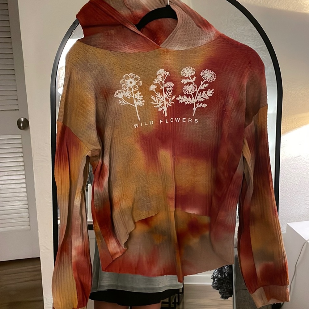 Wild flower crop hoodie